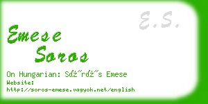 emese soros business card